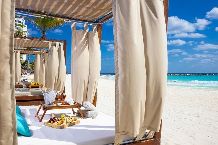 Beach club area