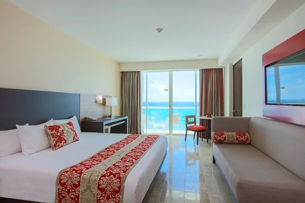 Romantic room with petals